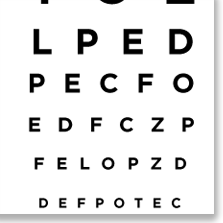 Eye test chart